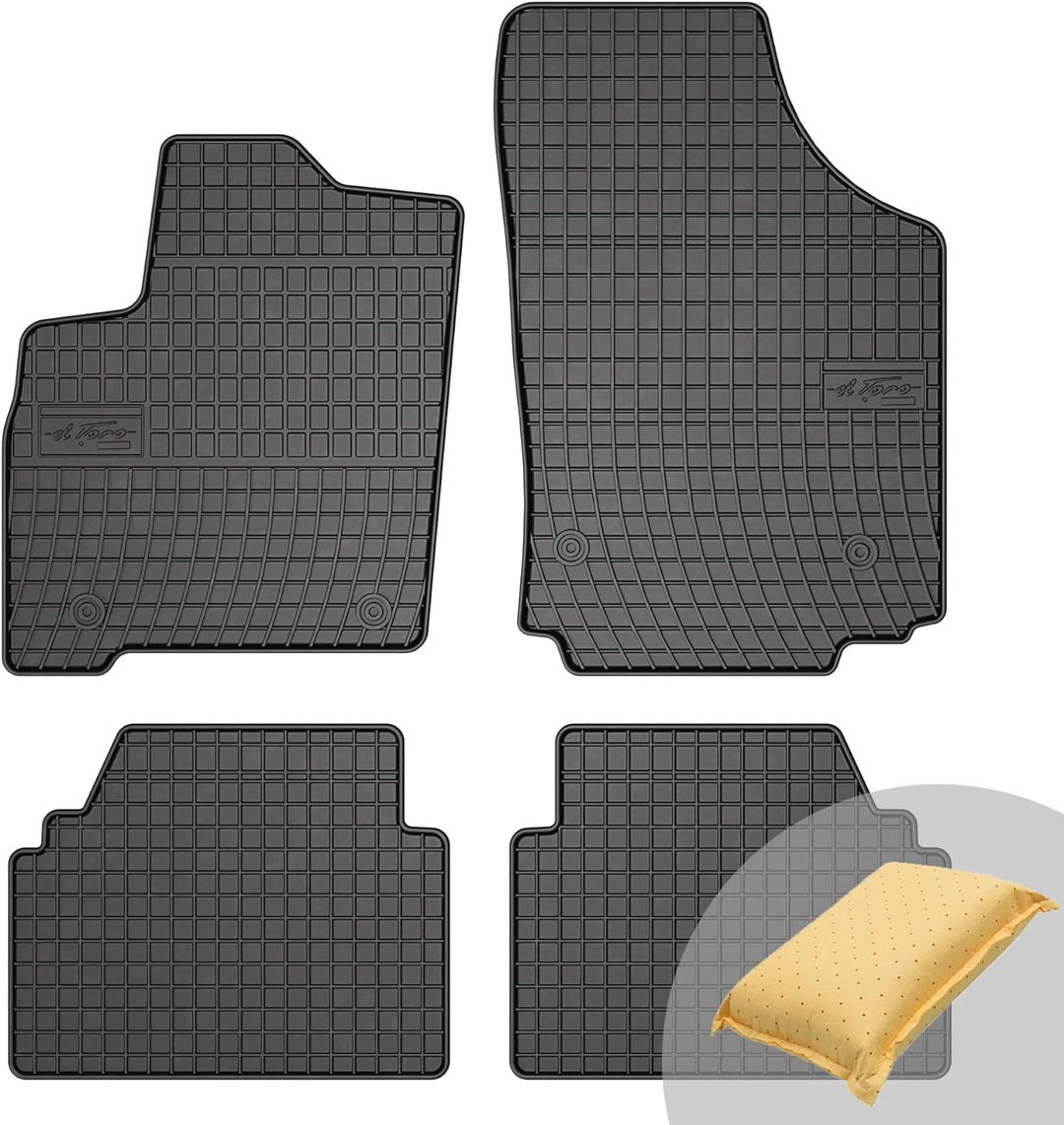 FROGUM EL Toro Gummimatten Ganzjähriges-Set von Autofussmatte Auto Fussmatten für Opel Meriva A 2003