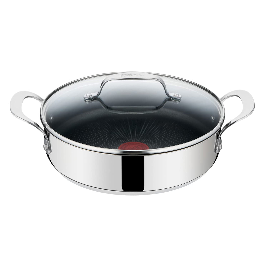 Tefal Jamie Oliver Servierpfanne mit Deckel 25cm Induktion, Bratpfanne Edelstahl, Antihaft Beschicht