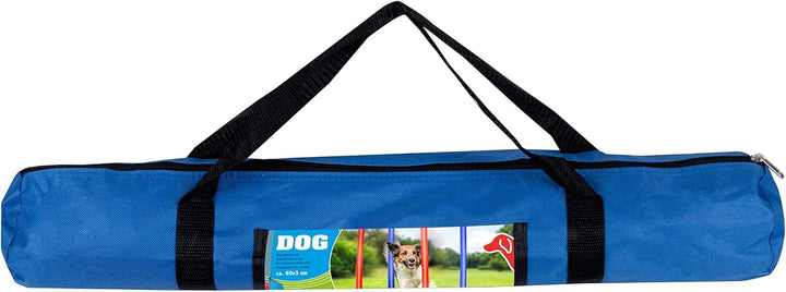 maxxpro Agility Slalom Set - Set Agility für Hunde - 60 x 3 cm - Kunststoff - Blau/Rot