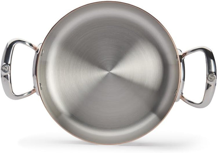 de Buyer - Niederer Bratentopf aus Kupfer mit Deckel aus Edelstahl PRIMA MATERA - 24 cm - 6241.24 Du