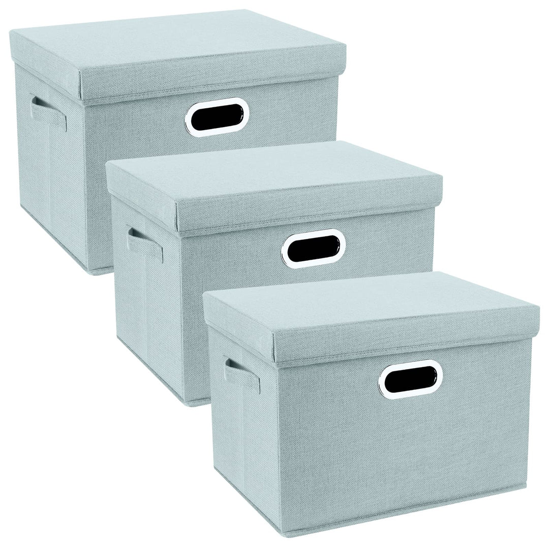 TYEERS Aufbewahrungsbox mit Deckel Gross, Stoff, Faltbare, Waschbare, Kisten Aufbewahrung mit Deckel