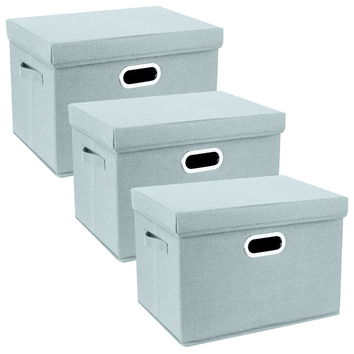 TYEERS Aufbewahrungsbox mit Deckel Gross, Stoff, Faltbare, Waschbare, Kisten Aufbewahrung mit Deckel