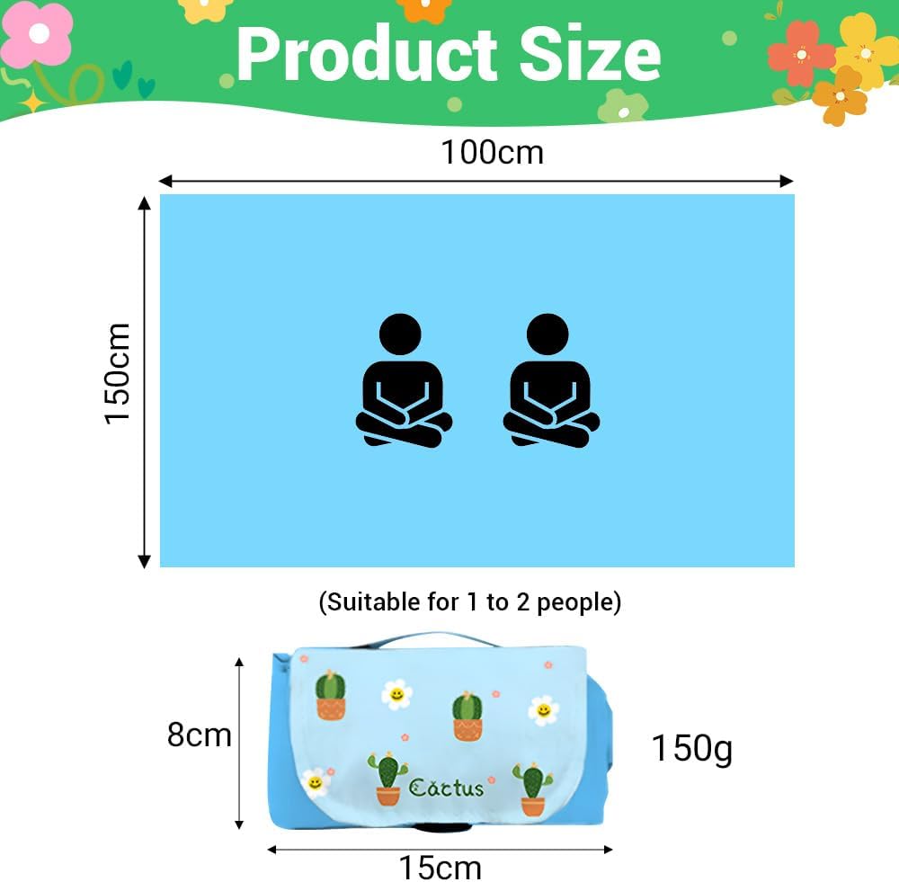 Picknickdecke wasserdicht, 150 x 100 cm Mini picknickdecke, Wasserdicht und schmutzabweisend, Ultral
