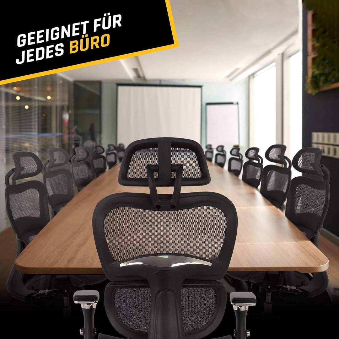 KLIM K800 Ergonomischer Bürostuhl - NEU 2023 - Ergonomischer Sitz mit dynamischer Lendenwirbelstütze