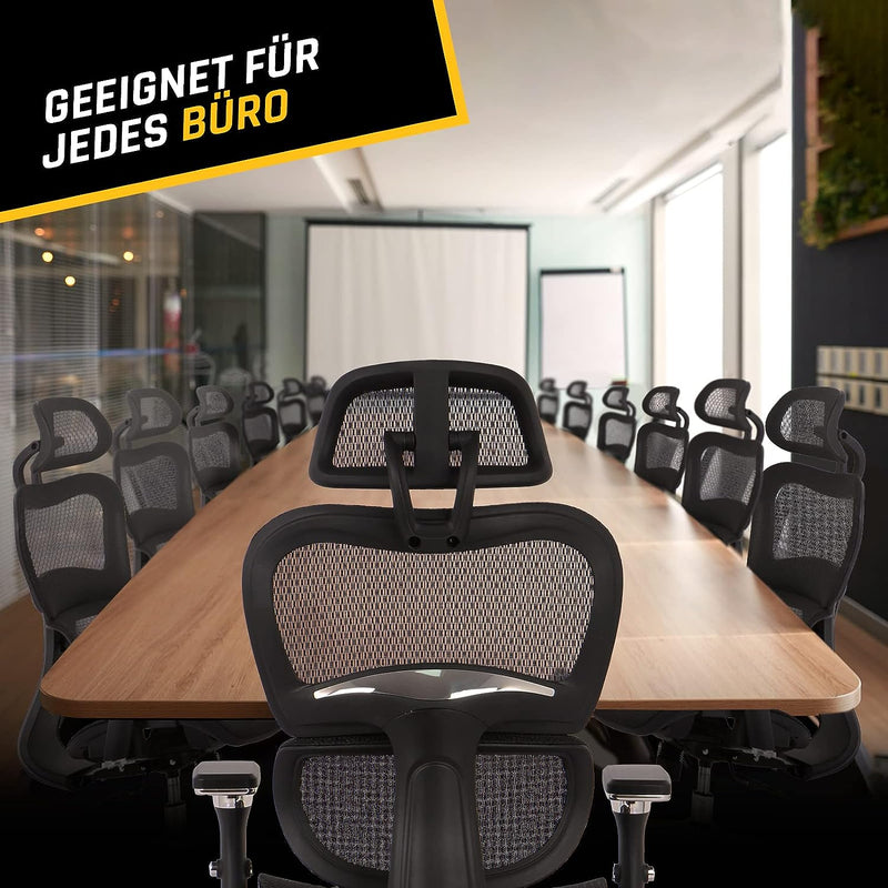 KLIM K800 Ergonomischer Bürostuhl - NEU 2023 - Ergonomischer Sitz mit dynamischer Lendenwirbelstütze