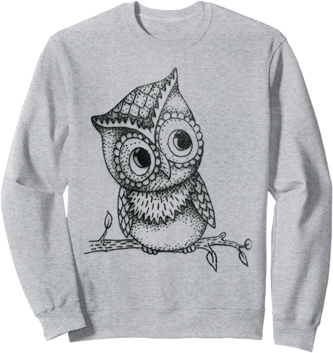 geometrische Eule TShirt im Mandala Geschenk für Mann, Frau Sweatshirt