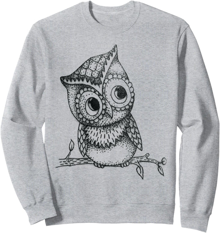 geometrische Eule TShirt im Mandala Geschenk für Mann, Frau Sweatshirt