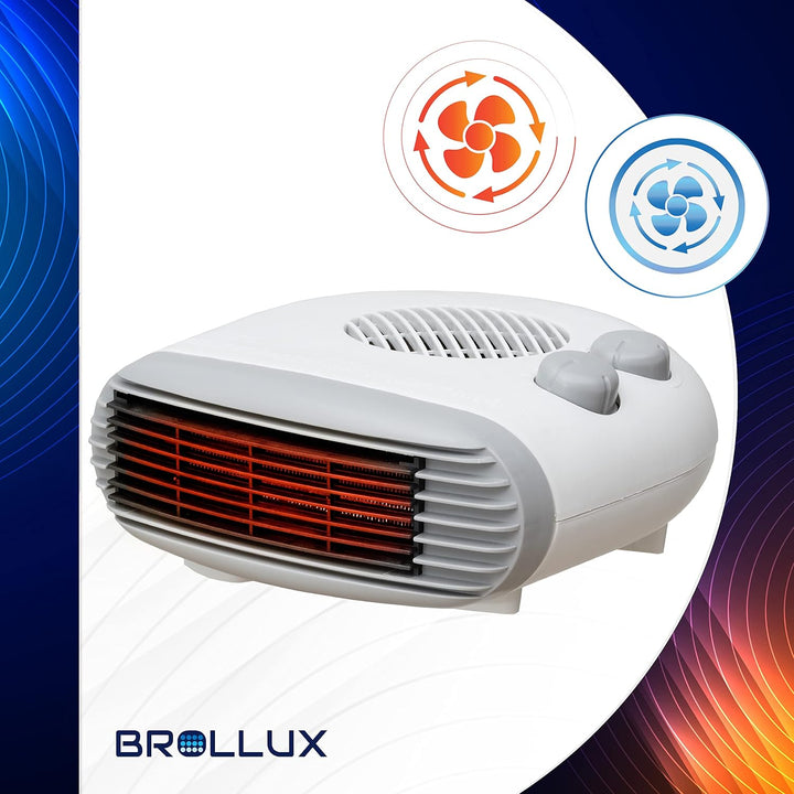 Elektroheizung 2000W LUX13 mobiles Heizgerät Thermoventilator Heizlüfter Elektroheizkörper weiss mob