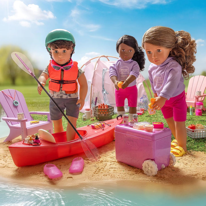 Our Generation - Camping-Nächte - Puppenzelt Spielset - Camping Spielzeug - 46 cm Puppe Zubehör - Vo