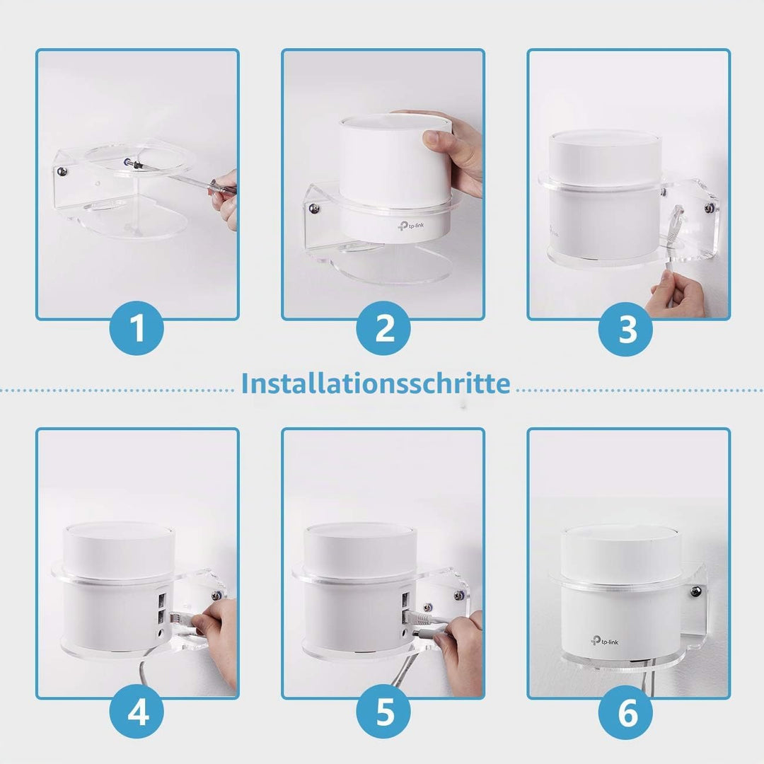 HOLACA Wandhalterung für TP-Link Deco X55/X55 Pro/X20/X25/X50/XE75/X60/X68/W3600 WiFi 6 Mesh WiFi (A