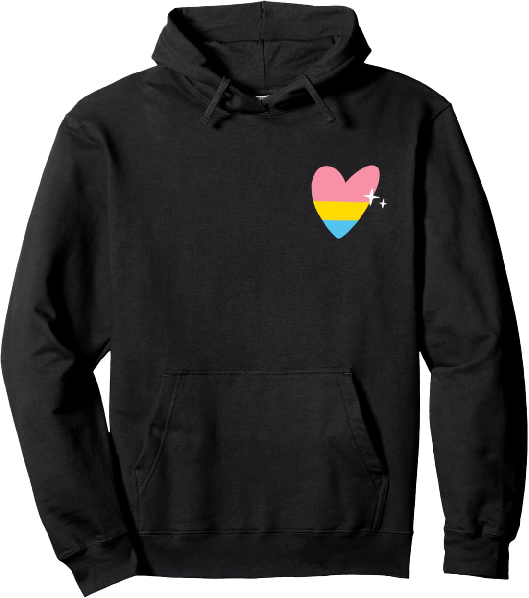 Pansexuell Heart LGBTQIA Pan Pride Flagge Pullover Hoodie