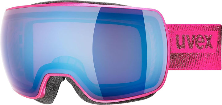 Uvex Unisex Compact Fm Skibrille (1er Pack), black matt/silver-blue