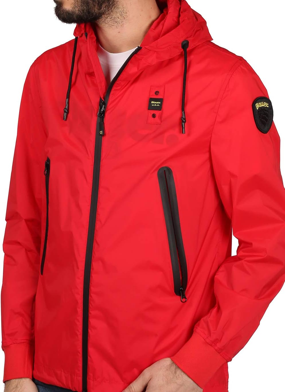 Blauer Herren Giubbini Corti Sfoderato Jacke S 547 Lebendrot, S 547 Lebendrot