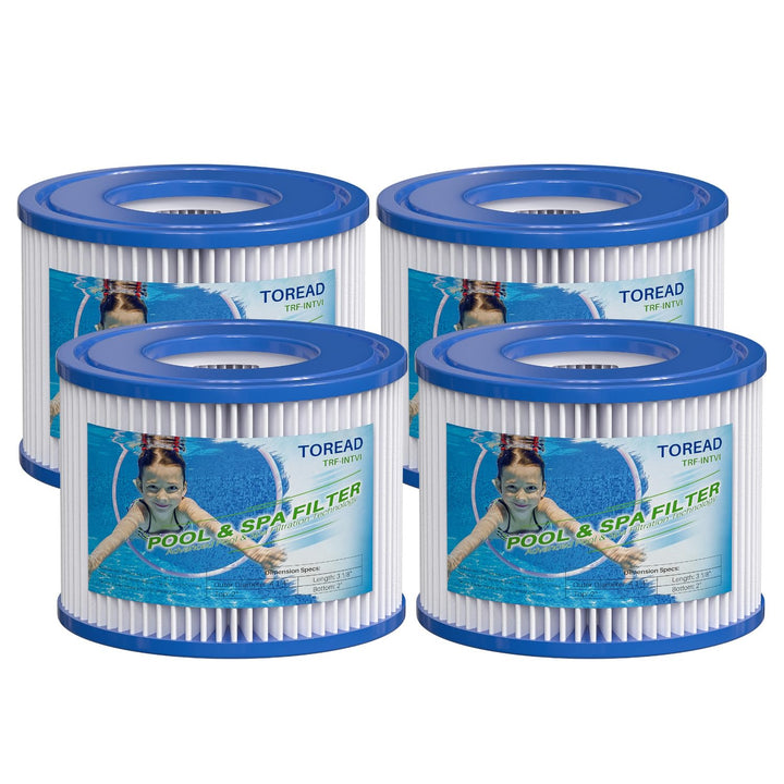 TOREAD Pool Filter VI (4er Pack) – Ersatzkartusche für Bestway Lay-Z-Spa Miami, Vegas, Palm Springs