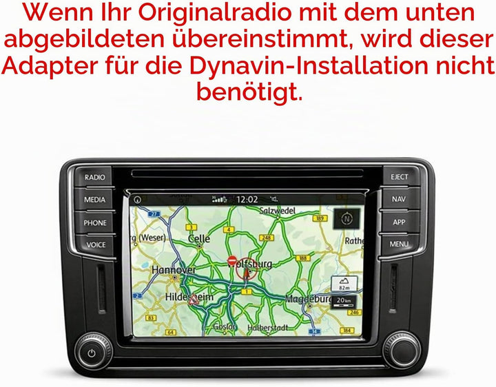 Dynavin OEM Rückfahrkamera Adapter D9 Plattform-Radio zur Beibehaltung der VW Kameras; DVN-VCR-A