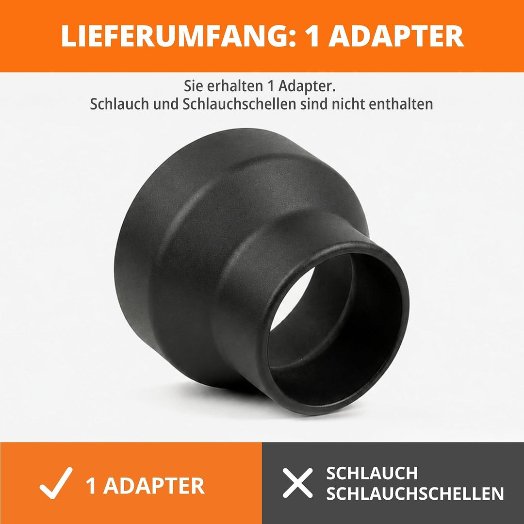 WFix Individueller Schlauchadapter nach Mass (25-40mm) – Konfigurierbares Reduzierstück für Werkstat