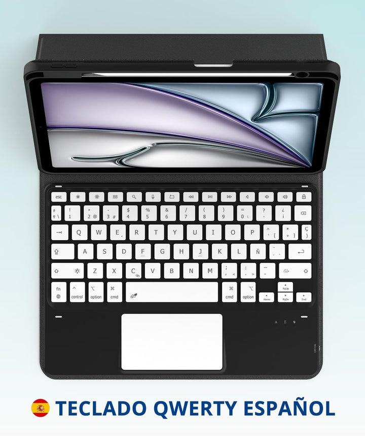 CACOE Tastatur Hülle Kompatibel mit iPad Air 7 Generation 2025 M3 11 Zoll/Air 6/5/4 Generation 2024/