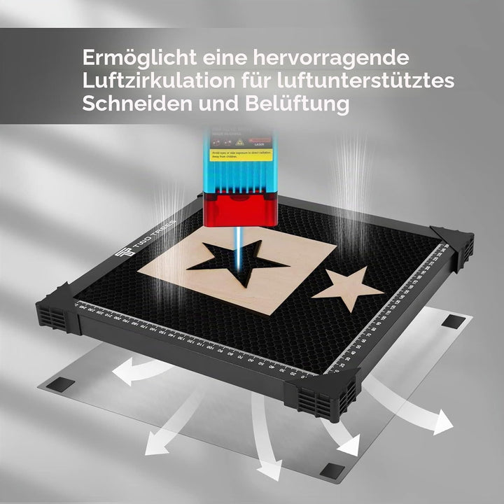 Twotrees Wabentisch 500x500mm Laser Waben Arbeitstisch für Lasergravierer Honeycomb Wabenplatte mit