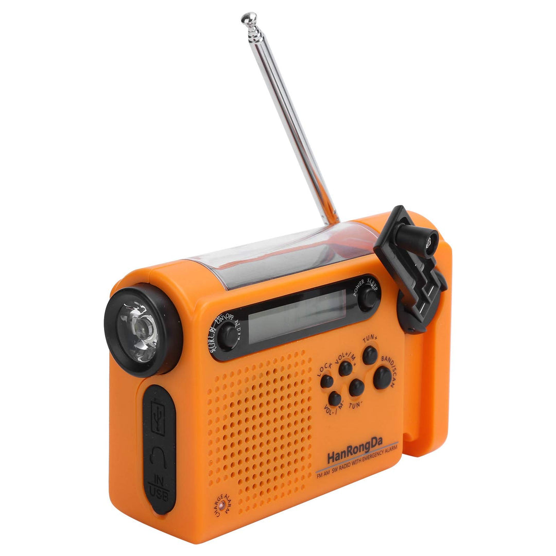 Notfallradio, FM AM SW Vollbandradio mit Solarladung für Den Aussenbereich, Tragbares Wiederaufladba