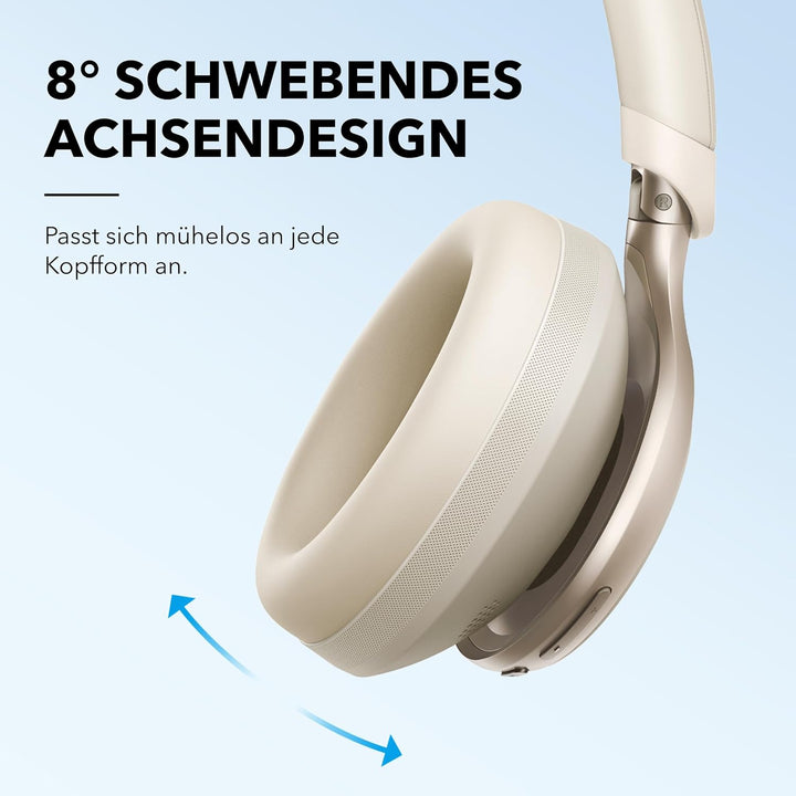 soundcore by Anker, Space One Kabellose Over-Ear Bluetooth Kopfhörer, Aktives Noise Cancelling, 2X s