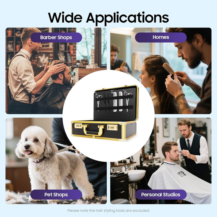 Friseurkoffer Friseursalon Koffer Tragbarer Barber Case Stylist Werkzeugkasten mit Sicherheitsschlos