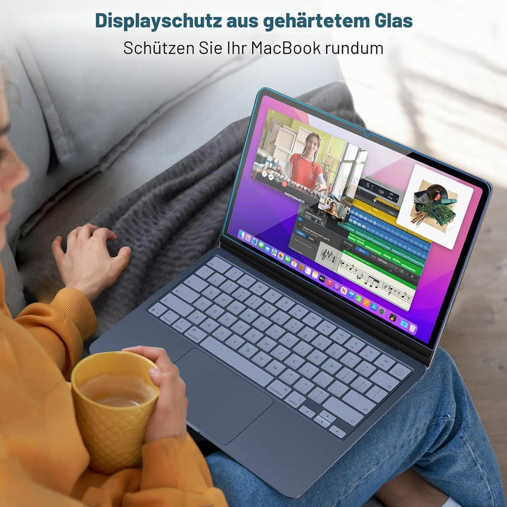 ProCase 2 Stück Displayschutzfolie für 13" MacBook Neo 2026, 9H Gehärtetes Panzer Glas Schutzfolie f