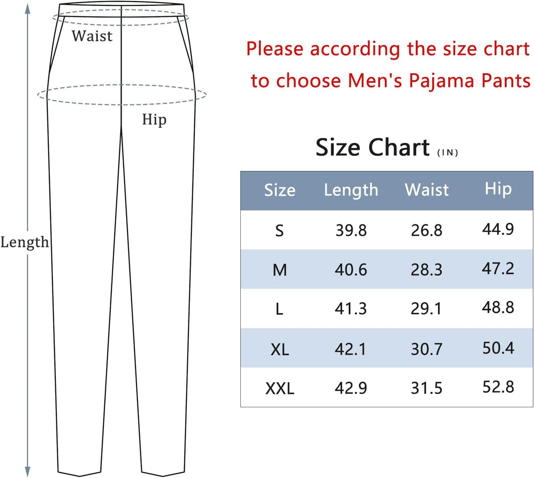 STMAHER 2er Pack Herren Schlafanzughose Baumwolle Pyjamahose Herren Lang Pyjamahose Karierte Nachtwä