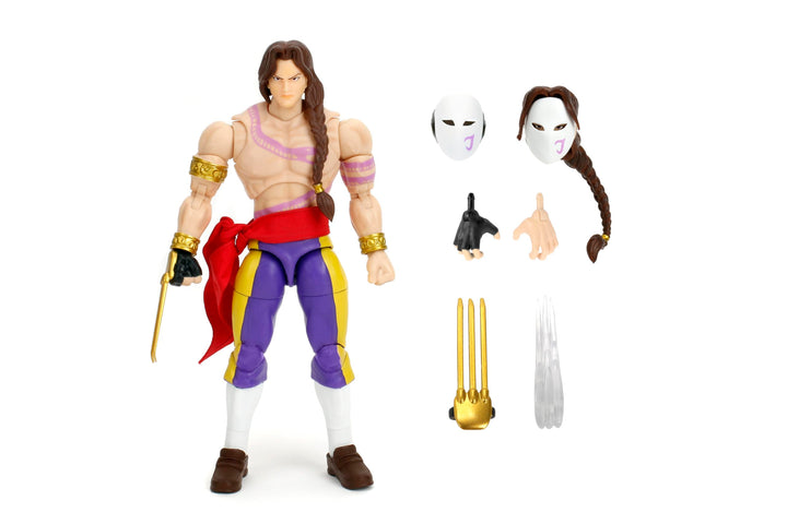 Jada Toys Street Fighter Figur Vega (15 cm) - bewegliche Sammel- und Actionfigur aus Street Fighter