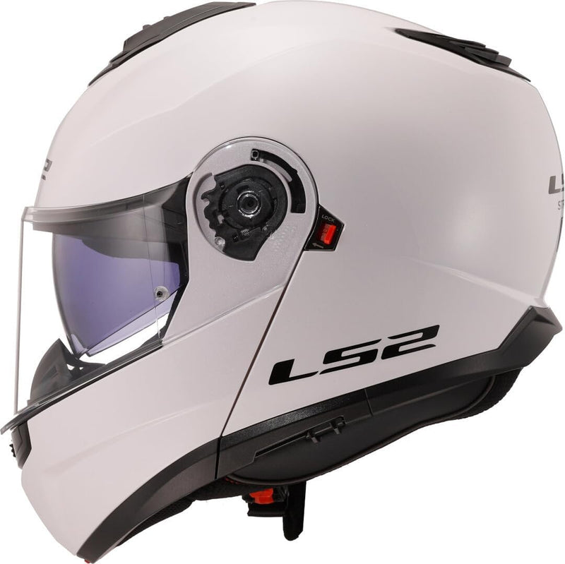 LS2, Casque modulable Moto Strobe II Gloss White, XL BLANC XL, BLANC XL