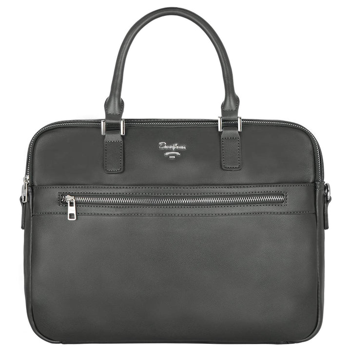 David Jones - Herren Aktentasche - Mann Business Tasche PU Leder Arbeitstasche - 15 Zoll Laptoptasch