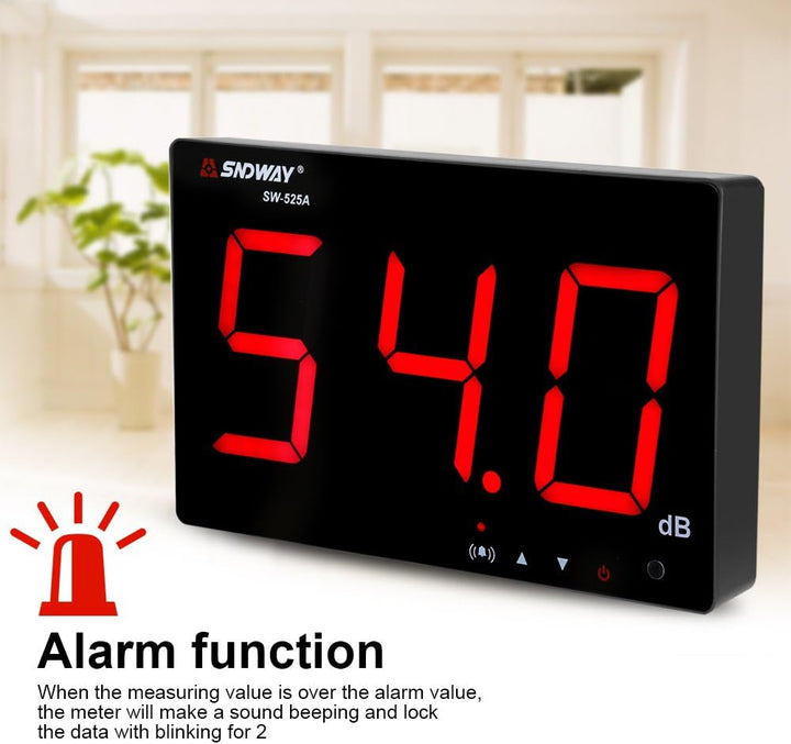 Lazmin 30~130 dB Schallpegelmesser, digitaler Dezibelmesser mit 9,6-Zoll-LCD-Display, Genauigkeit 1,