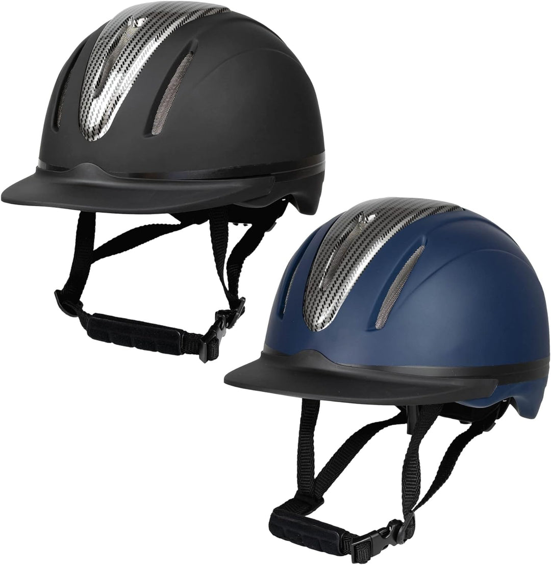 RL24 - Reithelm Innovation Carbon | Grösse- & Kopfform verstellbar | Reitkappe mit Kinn- & Nackensch