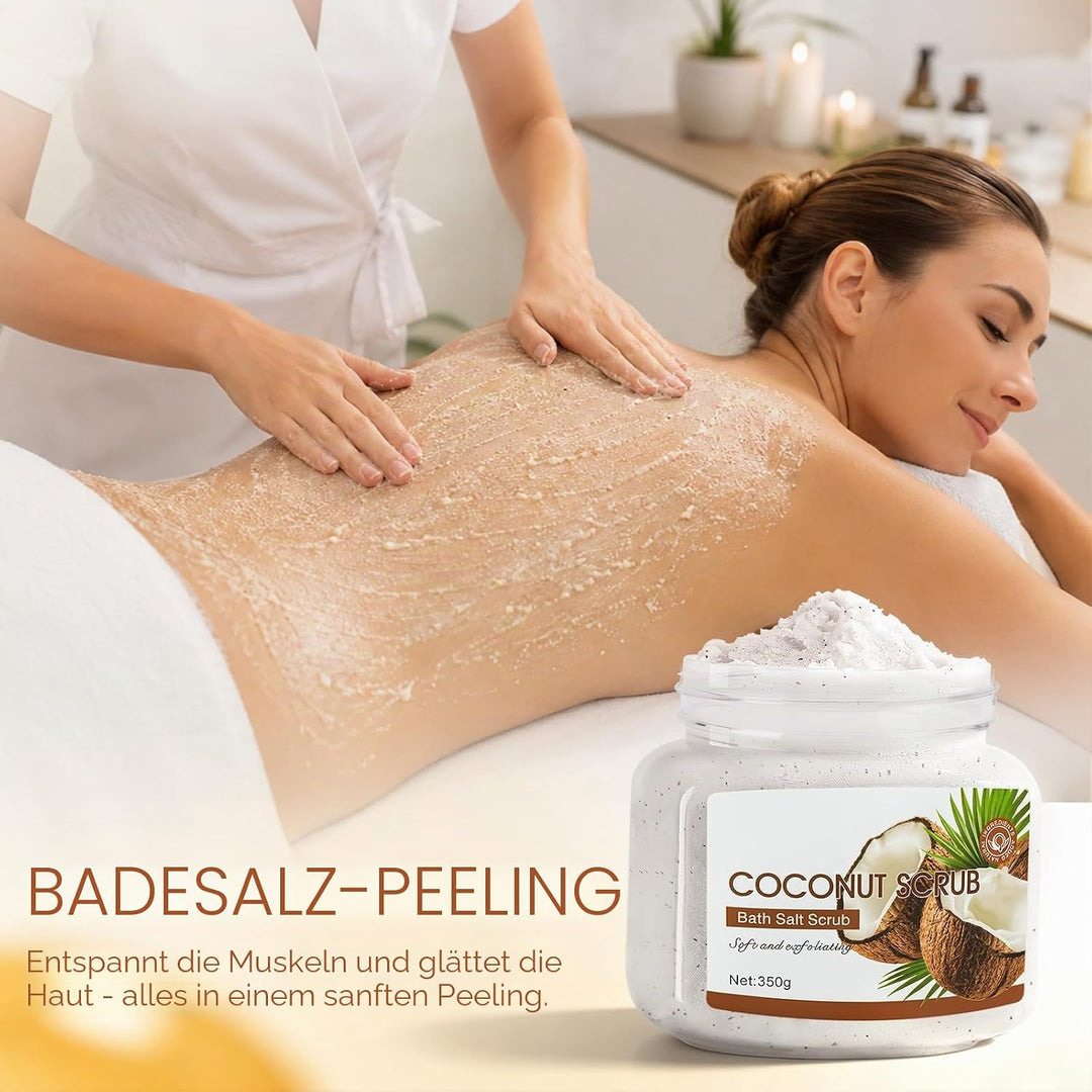 Körperpeeling Körperpflege Set, Body Scrub + Körperbutter + Gesichtsmaske + Augenpads – Komplettes B