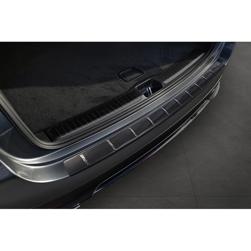 Avisa Schwarz Edelstahl Heckstossstangenschutz kompatibel mit Mercedes GLE II (W167) Facelift exkl.