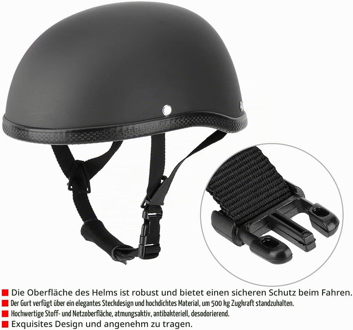 SALUTUYA Motorrad-Halbgesichtshelm, atmungsaktiver antibakterieller Motorradhelm für den Sport für M
