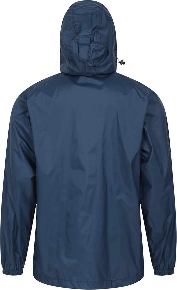 Mountain Warehouse Pakka Herren Wasserdicht Leichte verpackbare Regen Renn Sport Jacke XXS Marinebla