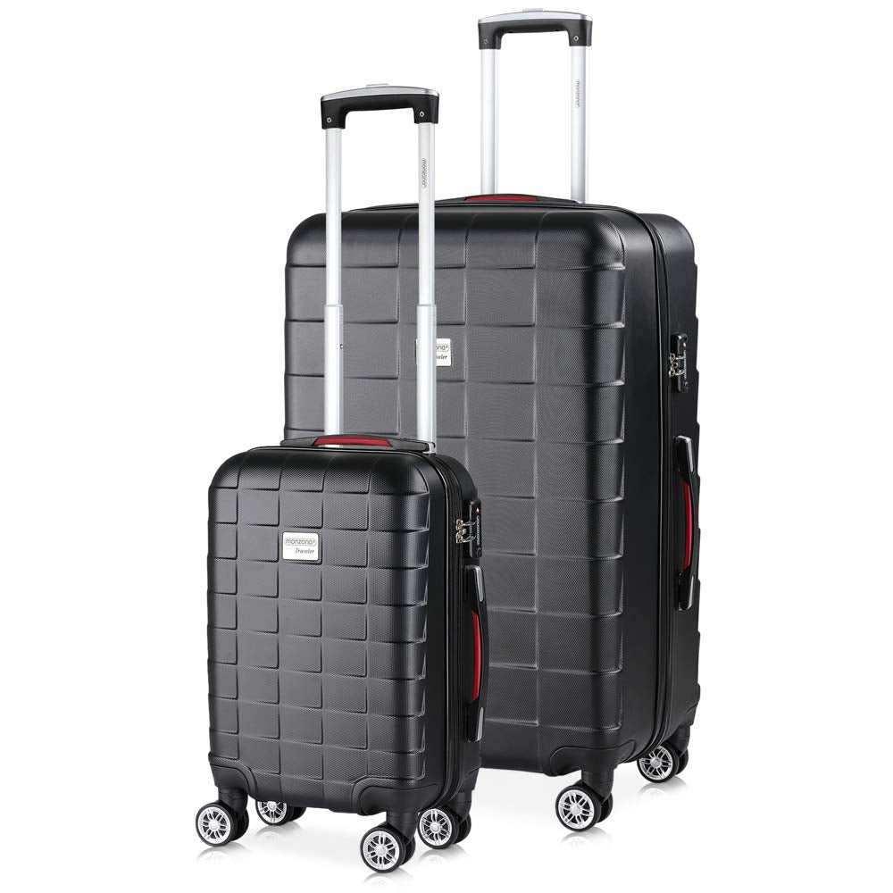 Monzana® 2er Set Koffer Boardcase M, XL Gelgriffe TSA Schloss Reisekoffer Trolley Kofferset Handgepä
