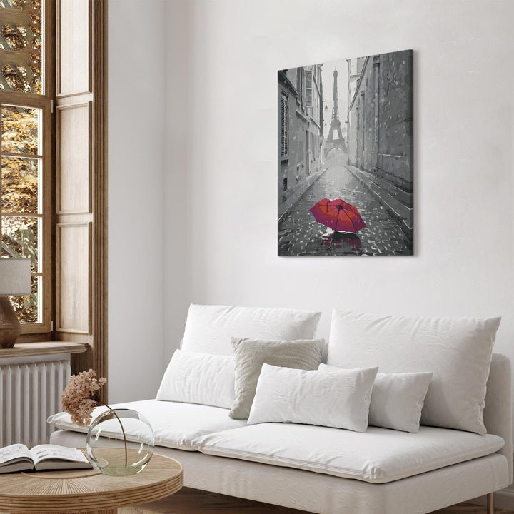 murando - Malen nach Zahlen Paris 40x60 cm Malset mit Holzrahmen auf Leinwand für Erwachsene Kinder