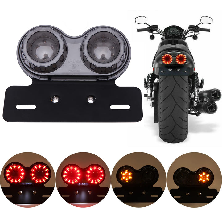 JMTBNO Motorrad LED Rücklichter Integrierte Bremslicht & Blinker Kontrollleuchte 40 LED Rückleuchte