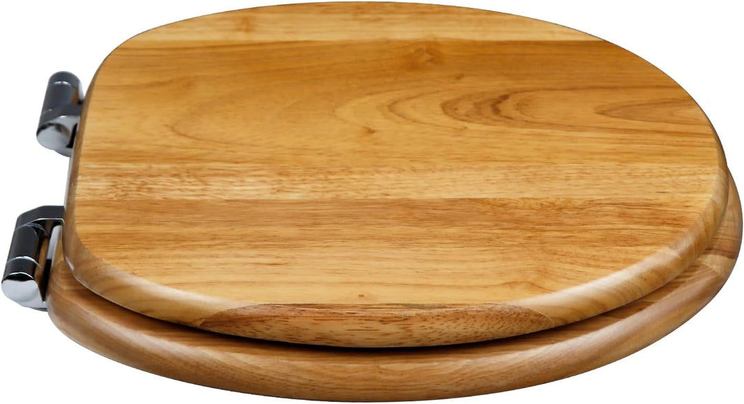 WC-Sitz mit Absenkautomatik Holz, Massivholz Toilettendeckel, Toilettensitz Einfache Montage und Ein