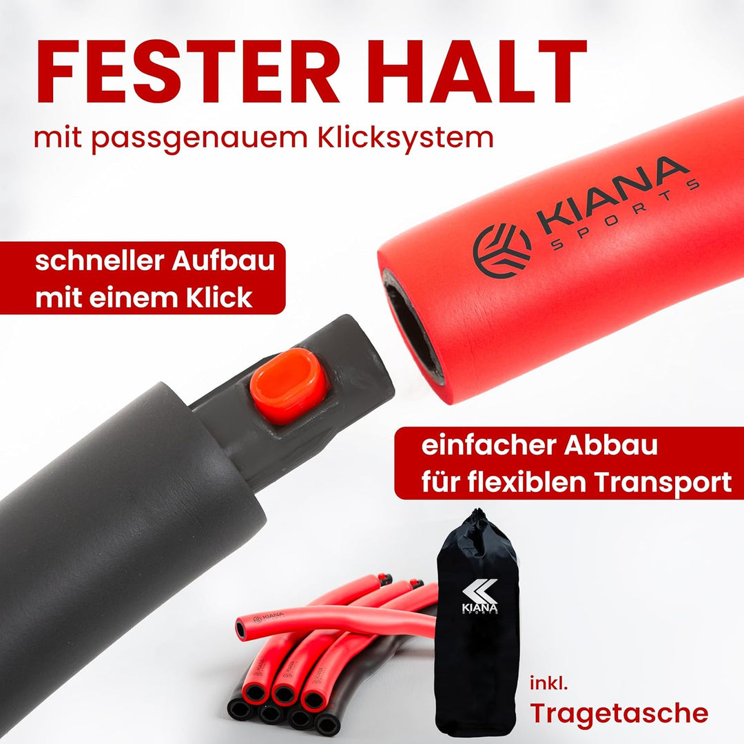 KIANA SPORTS® Hula Hoop Reifen Erwachsene inkl. Tasche und Übungsplan [1,2 kg] - Stabiler Hoola Hoop