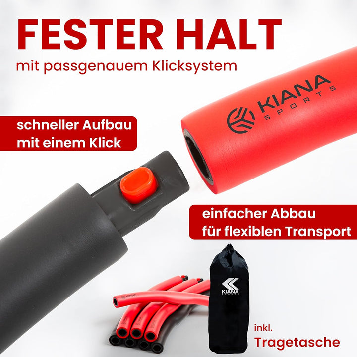 KIANA SPORTS® Hula Hoop Reifen Erwachsene inkl. Tasche und Übungsplan [1,2 kg] - Stabiler Hoola Hoop
