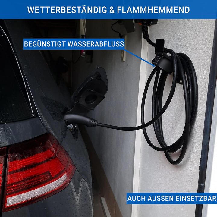 Vicera platzsparende Typ 2 Ladekabel Halterung – Widerstandfähige Kabelhalterung aus rostfreiem Stah