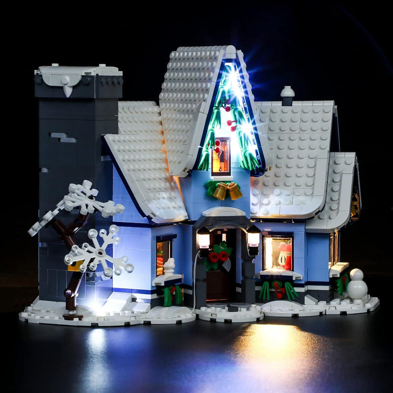 LIGHTAILING Licht-Set Für Lego 10293 Creator Expert Besuch des Weihnachtsmanns Bausteinen Modell：Fer