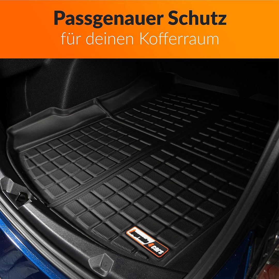 Upgrade4cars Kofferraummatte kompatibel für Tesla Model 3 | Gummi Kofferraumwanne Wasserdicht & ruts