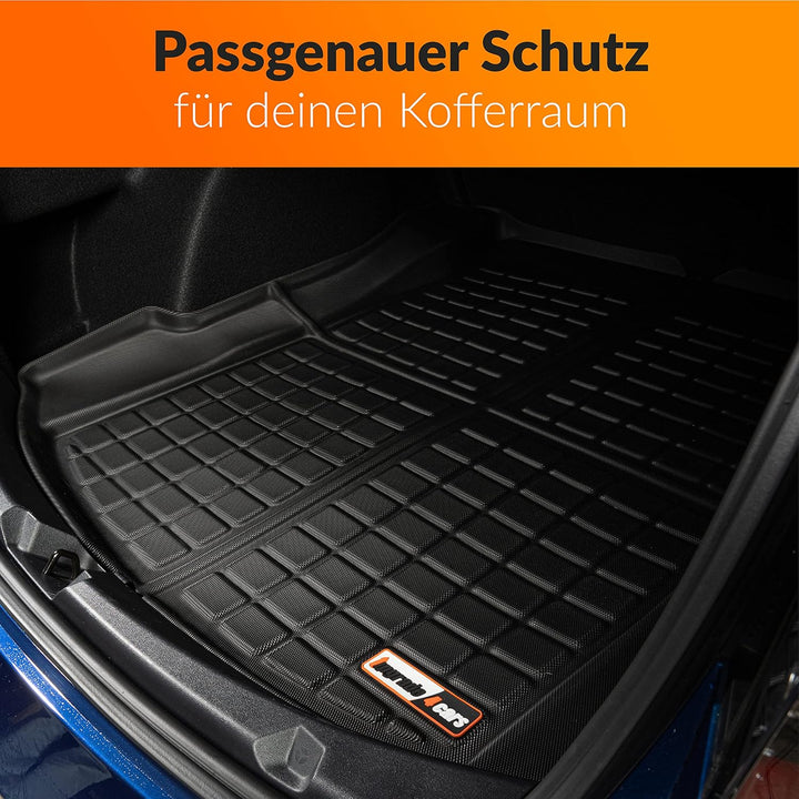 Upgrade4cars Kofferraummatte kompatibel für Tesla Model 3 | Gummi Kofferraumwanne Wasserdicht & ruts