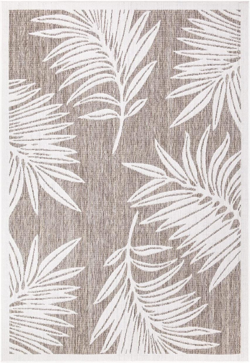 carpet city Outdoor-Teppich Wetterfest Balkon Terrassen - Beige in 160x230 cm - Deko Teppiche Aussen