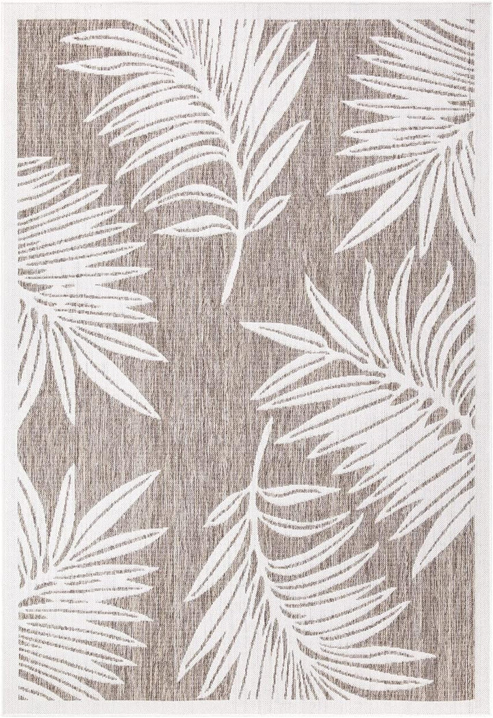 carpet city Outdoor-Teppich Wetterfest Balkon Terrassen - Beige in 160x230 cm - Deko Teppiche Aussen