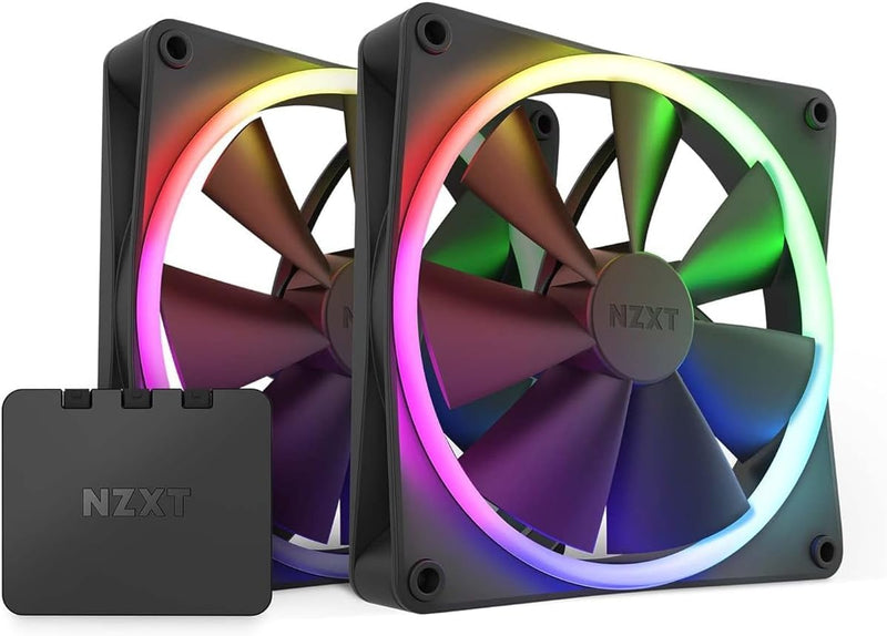 Nzxt F140 RGB Fans - RF-R14DF-B1 - Erweiterte Anpassung der RGB-Beleuchtung – Flüsterleise Kühlung –