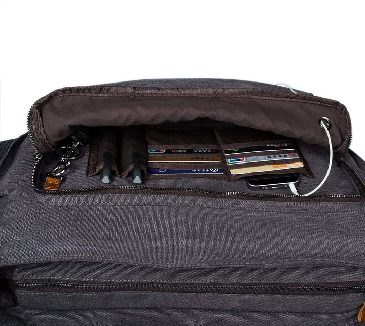 Estarer Umhängetasche 15,6 Zoll Laptoptasche aus Canvas für Schule/Reisen/Business 15-15.6 Zoll (Sch